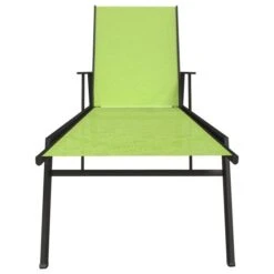 Chaise Longue Acier Et Tissu Textilène Vert -Esprit Plein Air chaise longue acier et tissu textilene vert 3666722132060 1329938