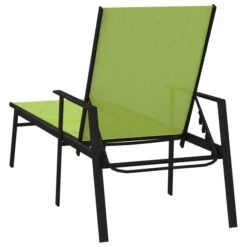 Chaise Longue Acier Et Tissu Textilène Vert -Esprit Plein Air chaise longue acier et tissu textilene vert 3666722132060 1329940