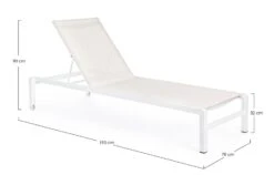 Chaise Longue Aluminium Blanc Avec Roulettes Koni -Esprit Plein Air chaise longue aluminium blanc avec roulettes koni 3666722592499 1387286