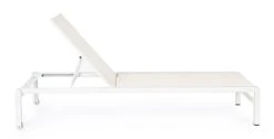 Chaise Longue Aluminium Blanc Avec Roulettes Koni -Esprit Plein Air chaise longue aluminium blanc avec roulettes koni 3666722592499 1387287