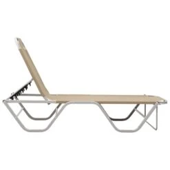 Chaise Longue Aluminium Et Textilène Crème -Esprit Plein Air chaise longue aluminium et textilene creme 3666722363310 936707