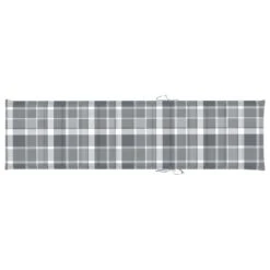 Chaise Longue Avec Coussin à Carreaux Gris Bois De Teck Solide -Esprit Plein Air chaise longue avec coussin a carreaux gris bois de teck solide 3666722930871 831633