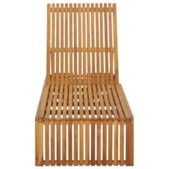 Chaise Longue Avec Coussin Bois D'acacia Solide 6 -Esprit Plein Air chaise longue avec coussin bois d acacia solide 3666722932103 841574