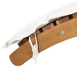 Chaise Longue Avec Coussin Bois D'acacia Solide Crème -Esprit Plein Air chaise longue avec coussin bois d acacia solide creme 3666722521390 584811