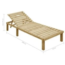 Chaise Longue Avec Coussin Noir Bois De Pin Imprégné 2 -Esprit Plein Air chaise longue avec coussin noir bois de pin impregne 3666722407540 858897