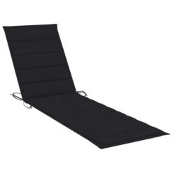 Chaise Longue Avec Coussin Noir Bois De Teck Solide 21 Chaise Longue Avec Coussin Noir Bois De Teck Solide -Esprit Plein Air chaise longue avec coussin noir bois de teck solide 3666722423977 831595