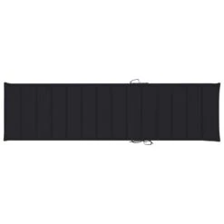 Chaise Longue Avec Coussin Noir Bois De Teck Solide 23 Chaise Longue Avec Coussin Noir Bois De Teck Solide -Esprit Plein Air chaise longue avec coussin noir bois de teck solide 3666722423977 831597