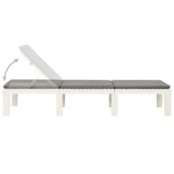 Chaise Longue Avec Coussin Plastique Blanc -Esprit Plein Air chaise longue avec coussin plastique blanc 3666722351713 947254