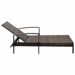 Chaise Longue Avec Coussin Résine Tressée Marron 13 Chaise Longue Avec Coussin Résine Tressée Marron -Esprit Plein Air chaise longue avec coussin resine tressee marron 3666722329354 975111
