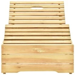 Chaise Longue Avec Coussin Rouge Bois De Pin Imprégné -Esprit Plein Air chaise longue avec coussin rouge bois de pin impregne 3666722460491 763891