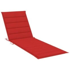 Chaise Longue Avec Coussin Rouge Bois De Pin Imprégné -Esprit Plein Air chaise longue avec coussin rouge bois de pin impregne 3666722460491 763892