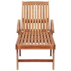 Chaise Longue Avec Coussin Rouge Bois De Teck Solide -Esprit Plein Air chaise longue avec coussin rouge bois de teck solide 3666722931298 831577