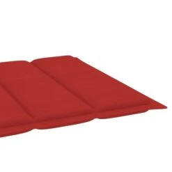 Chaise Longue Avec Coussin Rouge Bois De Teck Solide -Esprit Plein Air chaise longue avec coussin rouge bois de teck solide 3666722931298 831585