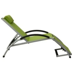 Chaise Longue Avec Oreiller Textilène Vert 10 Chaise Longue Avec Oreiller Textilène Vert -Esprit Plein Air chaise longue avec oreiller textilene vert 3666722363266 936755