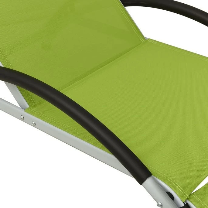 Chaise Longue Avec Oreiller Textilène Vert 7 Chaise Longue Avec Oreiller Textilène Vert – Image 7