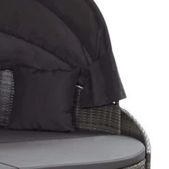 Chaise Longue D'extérieur Avec Auvent Résine Tressée Gris -Esprit Plein Air chaise longue d exterieur avec auvent resine tressee gris 3666722323796 981795