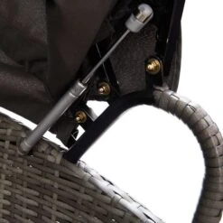 Chaise Longue D'extérieur Avec Auvent Résine Tressée Gris -Esprit Plein Air chaise longue d exterieur avec auvent resine tressee gris 3666722323796 981797