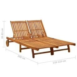 Chaise Longue De Jardin 2 Places Avec Coussins Acacia Solide 15 -Esprit Plein Air chaise longue de jardin 2 places avec coussins acacia solide 3666722931717 816863
