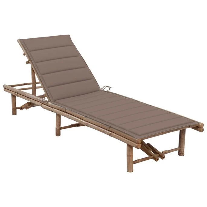 Chaise Longue De Jardin Avec Coussin Bambou 6 1 Chaise Longue De Jardin Avec Coussin Bambou 6