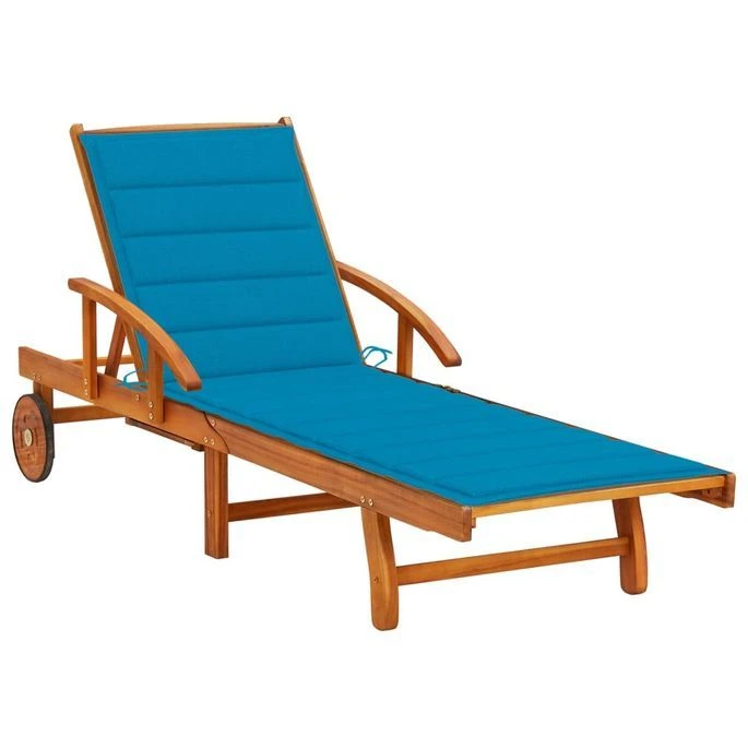 Chaise Longue De Jardin Avec Coussin Bois D'acacia Solide 53 1 Chaise Longue De Jardin Avec Coussin Bois D'acacia Solide 53