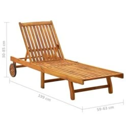 Chaise Longue De Jardin Avec Coussin Bois D'acacia Solide 14 -Esprit Plein Air chaise longue de jardin avec coussin bois d acacia solide 3666722431095 816636