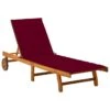 Chaise Longue De Jardin Avec Coussin Bois D'acacia Solide 12