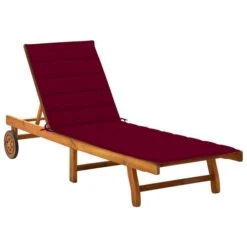 Chaise Longue De Jardin Avec Coussin Bois D'acacia Solide 12