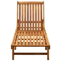 Chaise Longue De Jardin Avec Coussin Bois D'acacia Solide 12 -Esprit Plein Air chaise longue de jardin avec coussin bois d acacia solide 3666722431101 816604