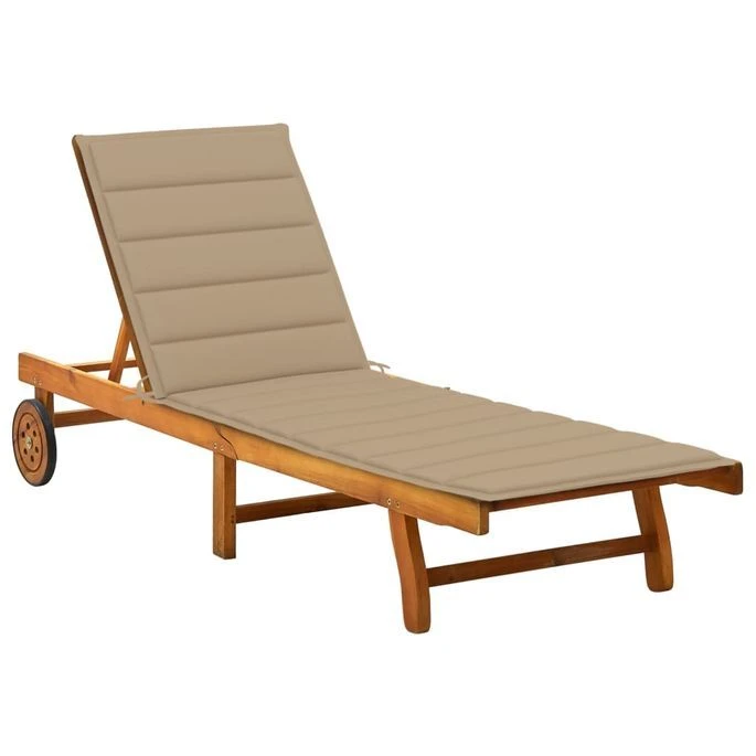Chaise Longue De Jardin Avec Coussin Bois D'acacia Solide 37 1 Chaise Longue De Jardin Avec Coussin Bois D'acacia Solide 37