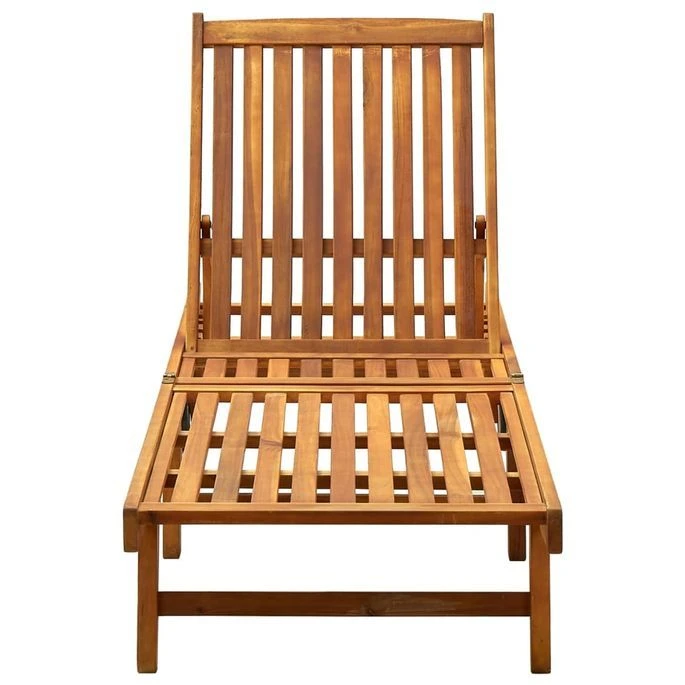 Chaise Longue De Jardin Avec Coussin Bois D'acacia Solide 37 3 Chaise Longue De Jardin Avec Coussin Bois D'acacia Solide 37 – Image 3