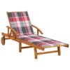 Chaise Longue De Jardin Avec Coussin Bois D'acacia Solide 30