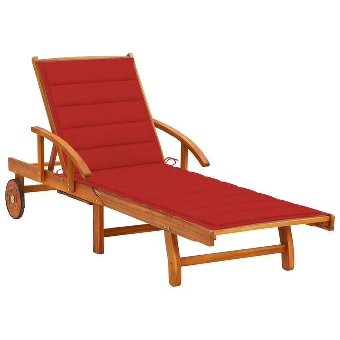 Chaise Longue De Jardin Avec Coussin Bois D'acacia Solide 55 1 Chaise Longue De Jardin Avec Coussin Bois D'acacia Solide 55