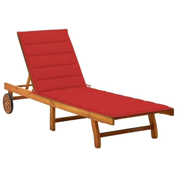 Chaise Longue De Jardin Avec Coussin Bois D'acacia Solide 40 1 Chaise Longue De Jardin Avec Coussin Bois D'acacia Solide 40