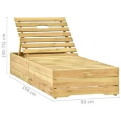 Chaise Longue De Jardin Avec Table Et Coussin Pin Imprégné 32 -Esprit Plein Air chaise longue de jardin avec table et coussin pin impregne 3666722406840 859815