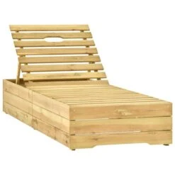 Chaise Longue De Jardin Avec Table Et Coussin Pin Imprégné 24 -Esprit Plein Air chaise longue de jardin avec table et coussin pin impregne 3666722406901 859716