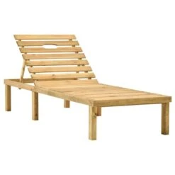 Chaise Longue De Jardin Avec Table Et Coussin Pin Imprégné 2 -Esprit Plein Air chaise longue de jardin avec table et coussin pin impregne 3666722407502 858950