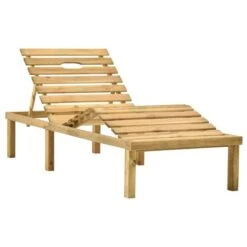 Chaise Longue De Jardin Avec Table Et Coussin Pin Imprégné 19 -Esprit Plein Air chaise longue de jardin avec table et coussin pin impregne 8720286302965 859357