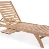 Chaise Longue De Jardin Inclinable En Bois Teck Naturel Marina