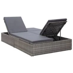 Chaise Longue Double Avec Coussin Résine Tressée Gris 11 Chaise Longue Double Avec Coussin Résine Tressée Gris -Esprit Plein Air chaise longue double avec coussin resine tressee gris 3666722324755 980709