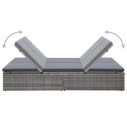 Chaise Longue Double Avec Coussin Résine Tressée Gris 14 Chaise Longue Double Avec Coussin Résine Tressée Gris -Esprit Plein Air chaise longue double avec coussin resine tressee gris 3666722324755 980712