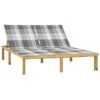 Chaise Longue Double Avec Coussins Bois De Pin Imprégné 4