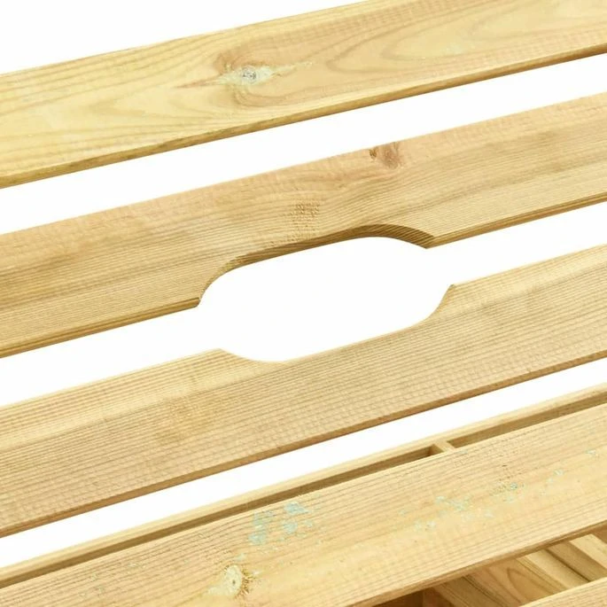 Chaise Longue Double Bois De Pin Imprégné De Vert 4 7 Chaise Longue Double Bois De Pin Imprégné De Vert 4 – Image 7