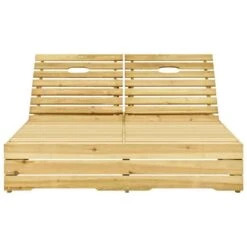 Chaise Longue Double Et Coussins Bleu Royal Pin Imprégné 3 -Esprit Plein Air chaise longue double et coussins bleu royal pin impregne 3666722931076 860151