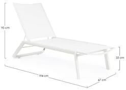 Chaise Longue En Aluminium Blanc Avec Roues Cadia - Lot De 4 -Esprit Plein Air chaise longue en aluminium blanc avec roues cadia lot de 4 3666722592482 1387071