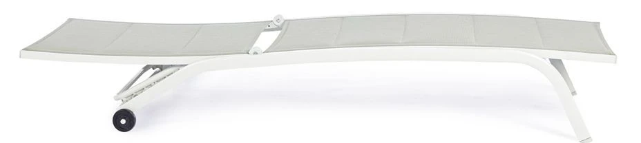 Chaise Longue En Aluminium Blanc Et Gris Chloé - Lot De 4 3 Chaise Longue En Aluminium Blanc Et Gris Chloé - Lot De 4 – Image 3