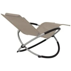 Chaise Longue Géométrique D'extérieur Acier Taupe -Esprit Plein Air chaise longue geometrique d exterieur acier taupe 3666722527736 554701