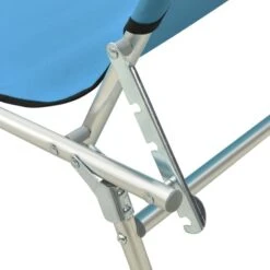 Chaise Longue Pliable Avec Auvent Acier Turquoise Et Bleu -Esprit Plein Air chaise longue pliable avec auvent acier turquoise et bleu 3666722364096 936035