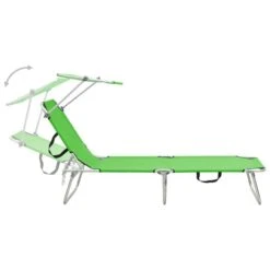 Chaise Longue Pliable Avec Auvent Acier Vert Pomme 12 Chaise Longue Pliable Avec Auvent Acier Vert Pomme -Esprit Plein Air chaise longue pliable avec auvent acier vert pomme 3666722364102 936022