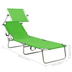 Chaise Longue Pliable Avec Auvent Acier Vert Pomme 17 Chaise Longue Pliable Avec Auvent Acier Vert Pomme -Esprit Plein Air chaise longue pliable avec auvent acier vert pomme 3666722364102 936027