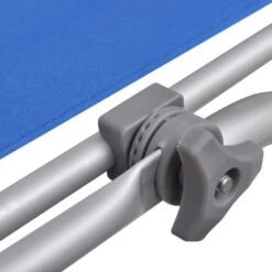 Chaise Longue Pliable Avec Auvent Et Roulettes Aluminium Bleu -Esprit Plein Air chaise longue pliable avec auvent et roulettes aluminium bleu 8718475905202 1353779